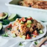 Arroz gratinado estilo mexicano