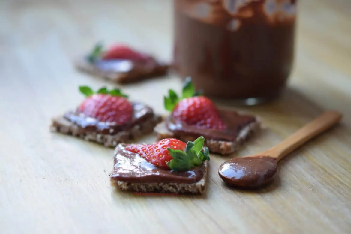 Nutella saludable y fresas