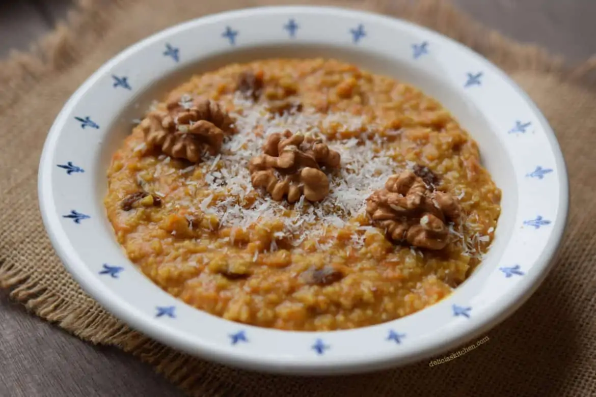 Porridge de mijo con zanahoria y especias