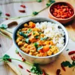 Curry de verduras y garbanzos. Receta vegana