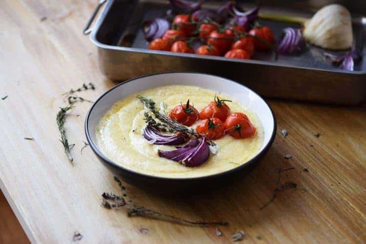 Receta polenta con crema