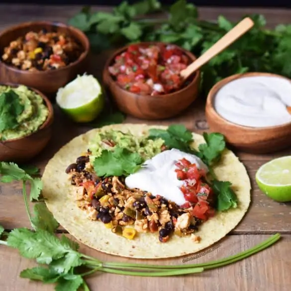 Fajitas vegetarianas de tofu