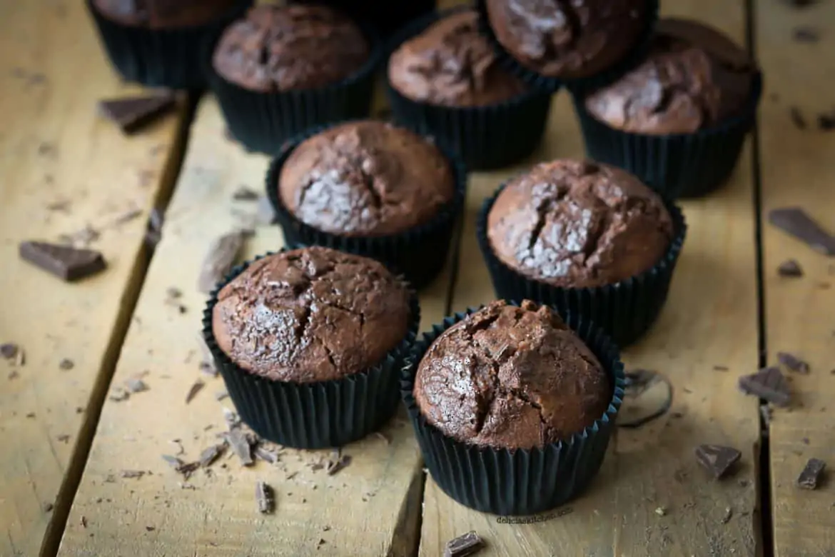 Muffins de chocolate con espelta Integral y anís