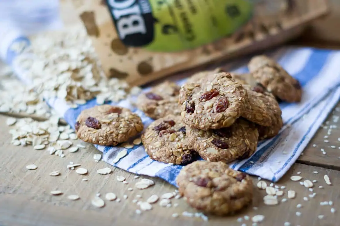 Galletas de avena con manzana y sesamo