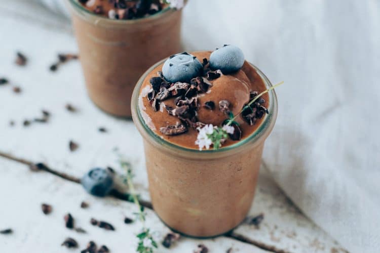 Helado de banana casero con cacao y maca