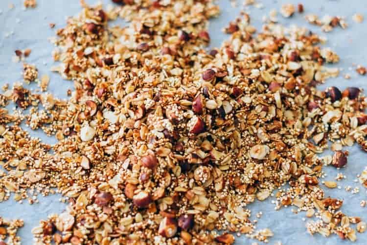 Granola crujiente de quinoa