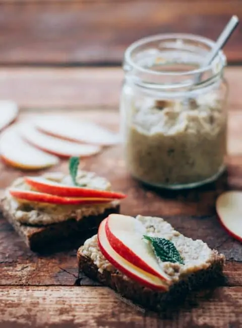 Pate vegano de shiitake con manzana y curry