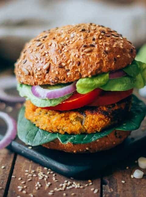 Hamburguesa de quinoa y calabaza al garam masala