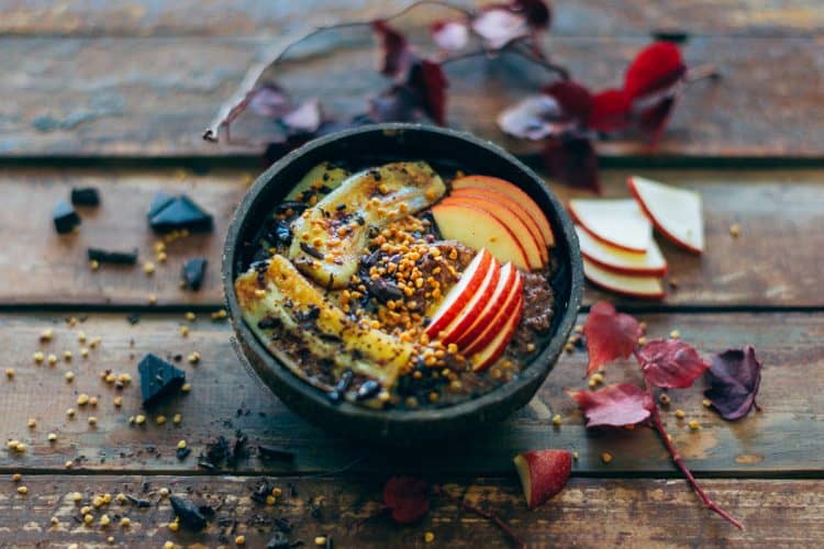 Porridge de reishi y cacao