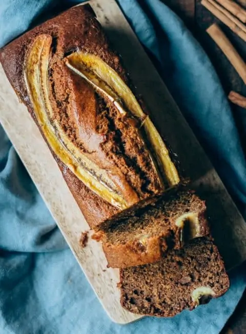 Pan de plátano saludable fácil (Banana Bread)