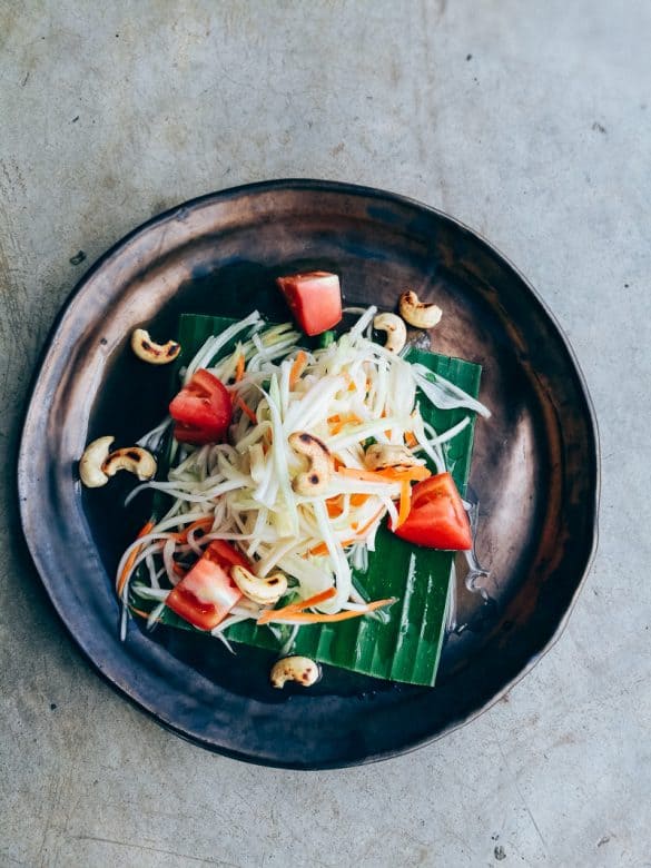 Ensalada de papaya verde