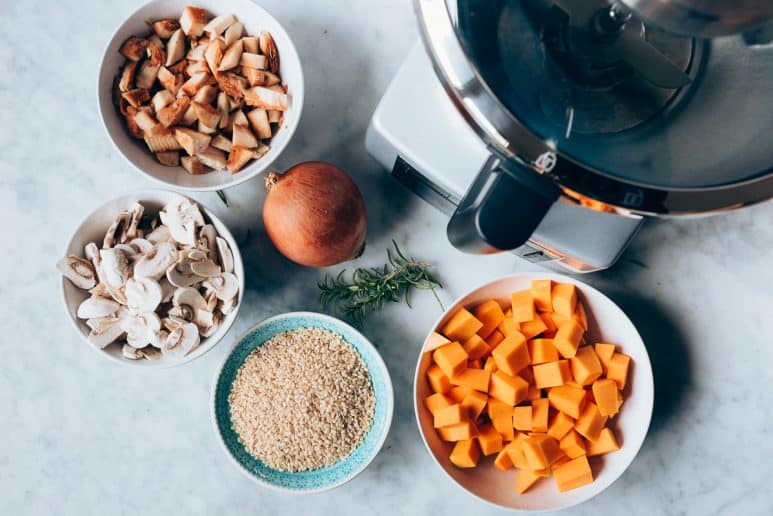 Ingredientes risotto calabaza