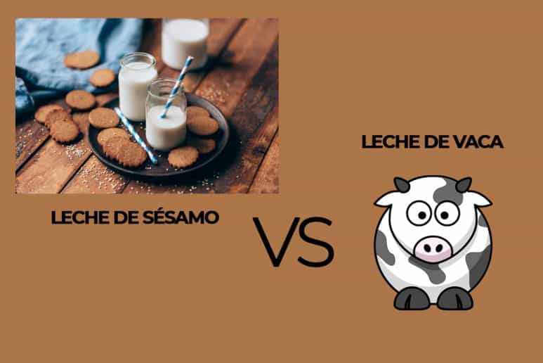 leche de sésamo versus leche de vaca