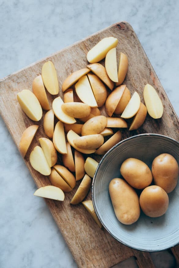 CÓMO CORTAR PATATAS GAJO, Las auténticas patatas gajo