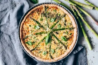 Quiche de verduras con masa casera de espelta