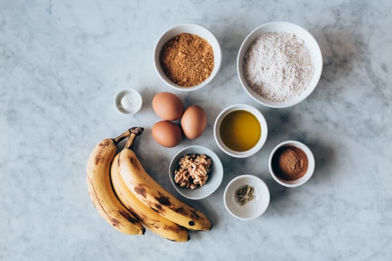 Ingredientes pan de platano