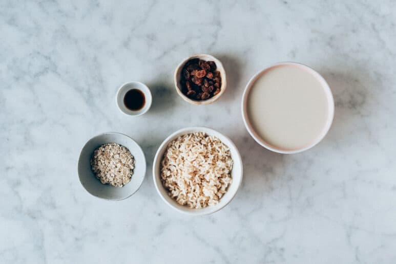 Ingredientes porridge de arroz