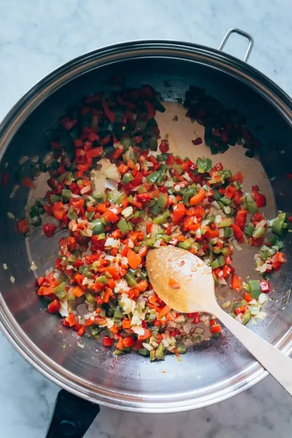 Sofrito hecho fajitas saludables