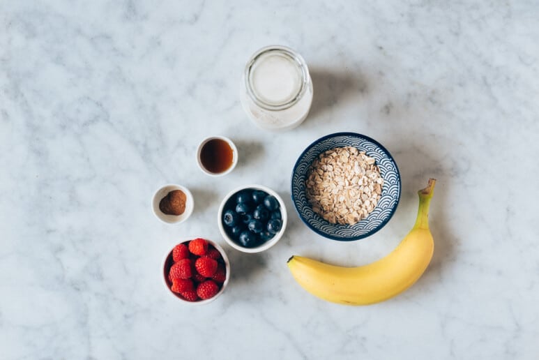 Ingredientes gachas de avena