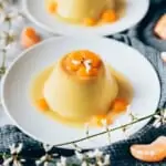 Flan de mandarina vegano sin horno