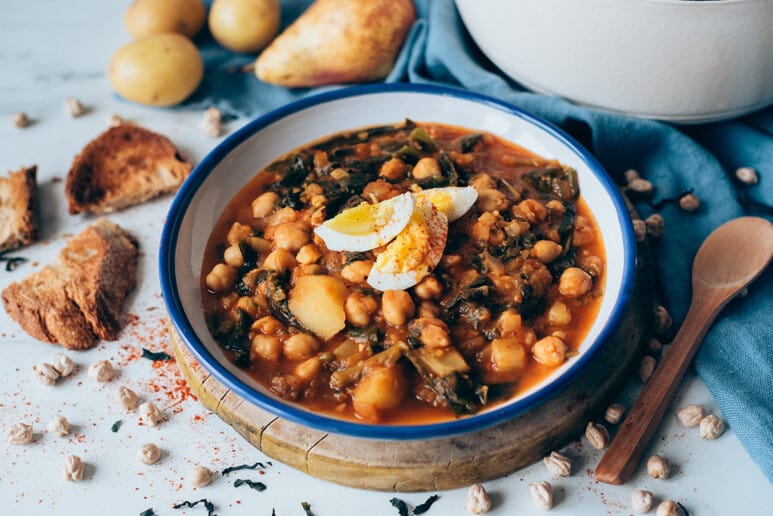 Potaje de Garbanzos Vegano. Receta Fácil y Saludable