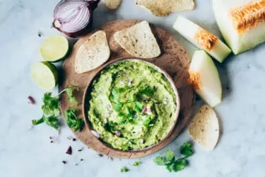 Guacamole con melón receta saludable