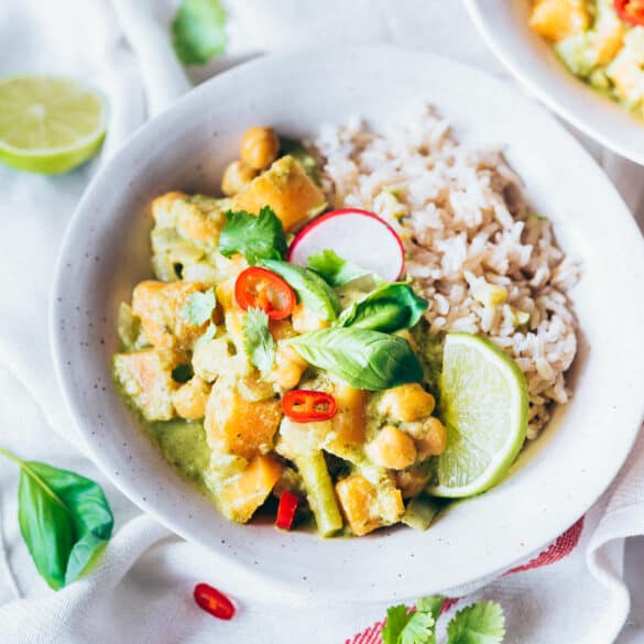 Curry Verde Vegano Thai Con Verduras | Delicias Kitchen