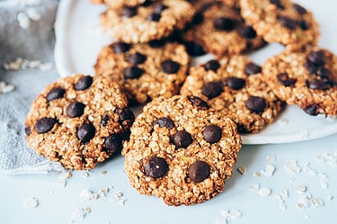 Galletas de avena y plátano saludables y sin azúcar