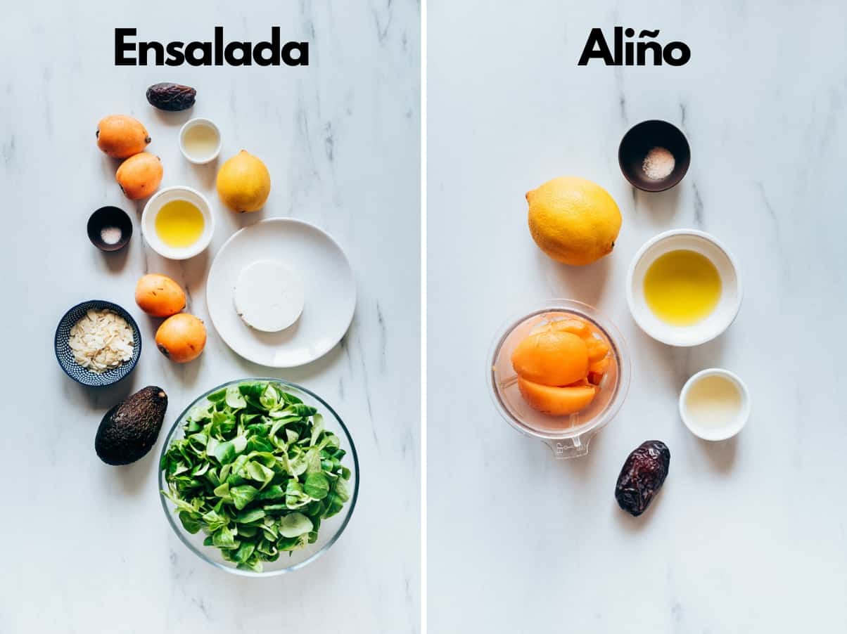 Ingredientes ensalada de nísperos