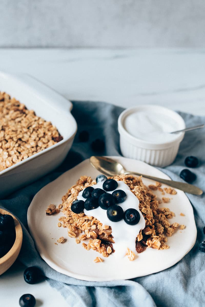 Crumble de manzana saludable