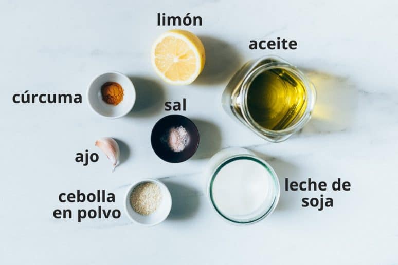 Ingredientes Veganesa