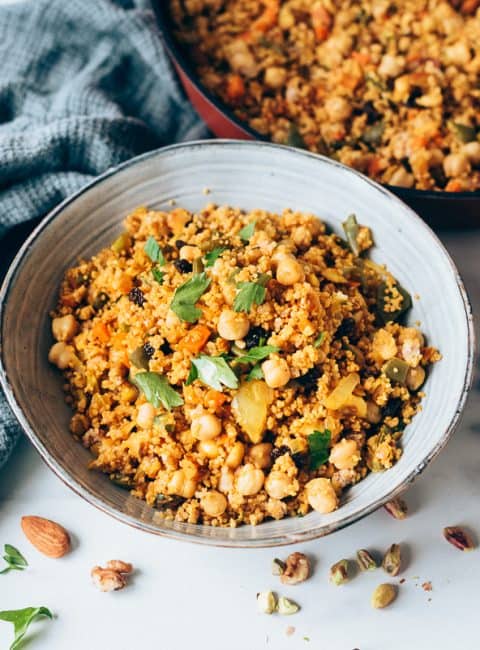 Cuscús con verduras y garbanzos